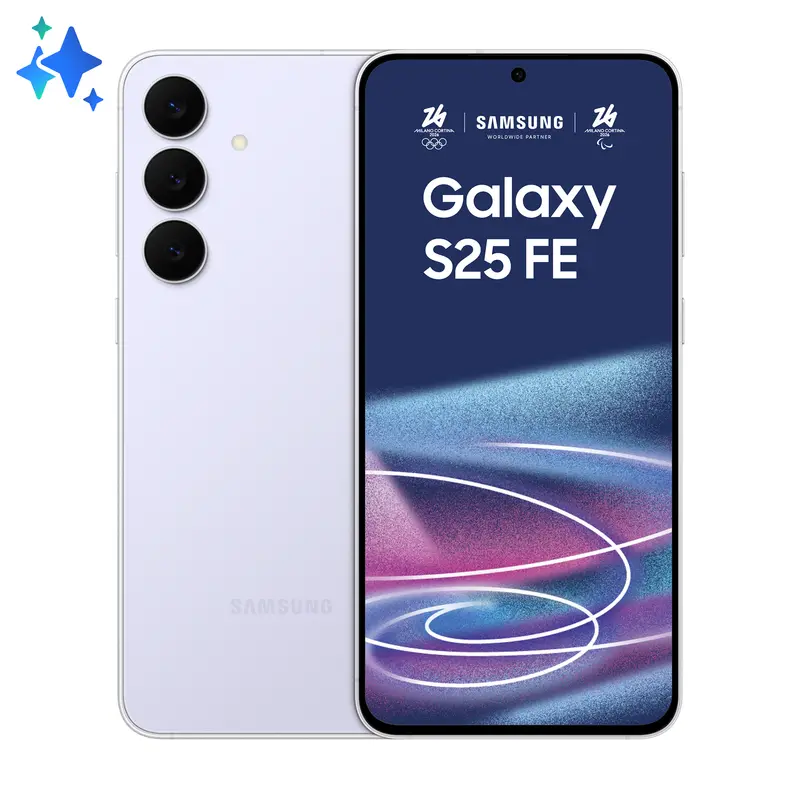 Samsung Galaxy S25 FE, Smartphone AI, Display Dynamic AMOLED 2X 6.7'', Fotocamera 50MP, 8GB RAM, 128GB, Batteria 4.900 mAh, Icyblue