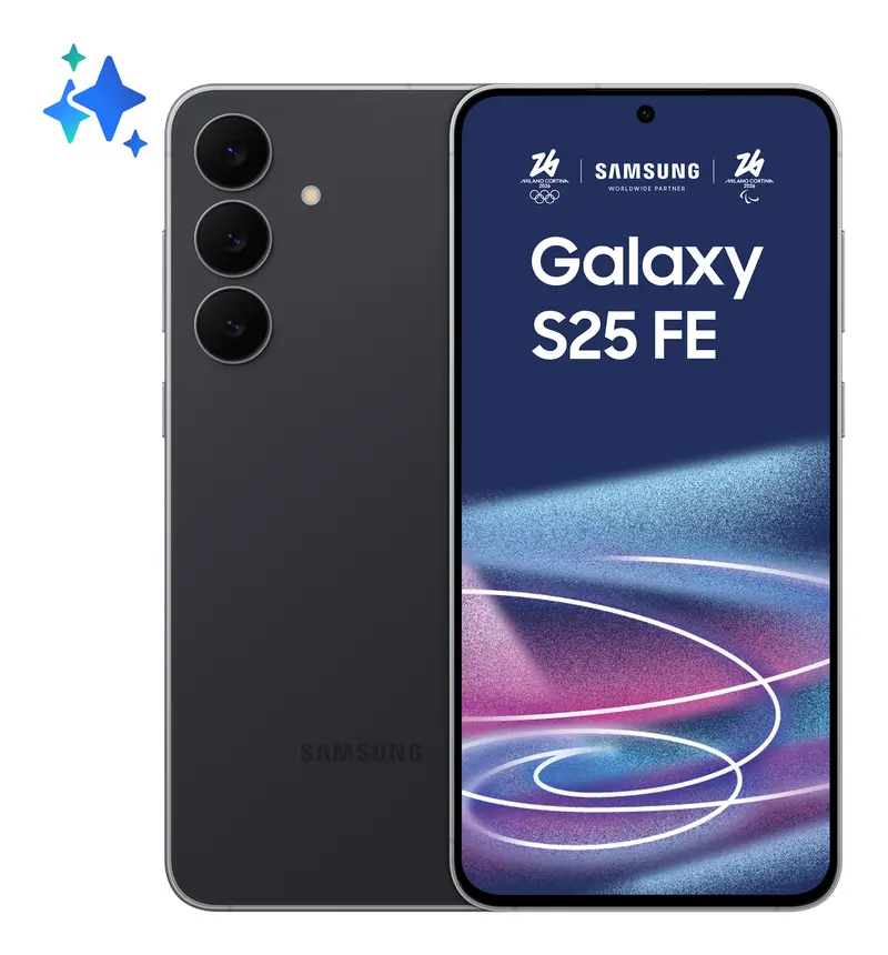 Samsung Galaxy S25 FE, Smartphone AI, Display Dynamic AMOLED 2X 6.7'', Fotocamera 50MP, 8GB RAM, 256GB, Batteria 4.900 mAh, Jetblack