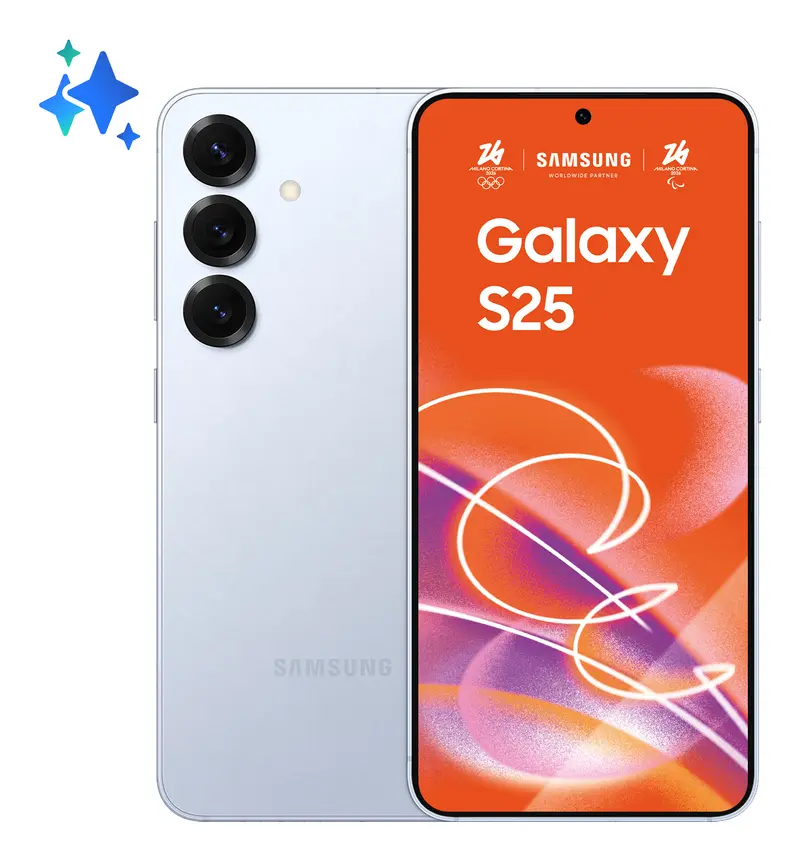 Samsung Galaxy S25 Smartphone AI, Display 6.2'' FHD+ Dynamic AMOLED 2X, Fotocamera 50MP, RAM 12GB, 128GB, 4.000 mAh, Icyblue
