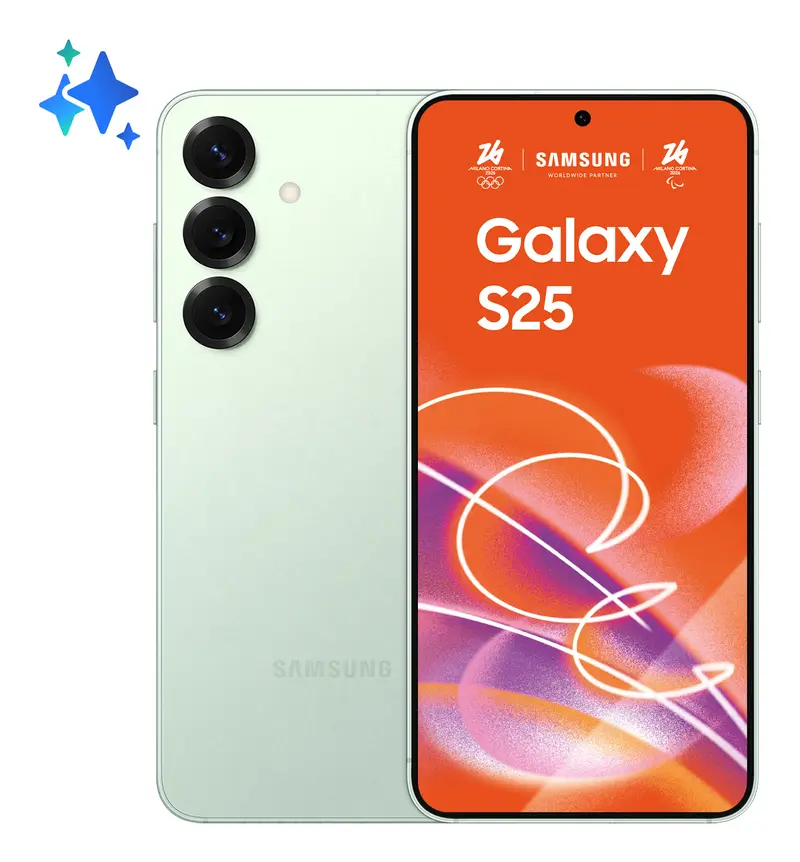 Samsung Galaxy S25 Smartphone AI, Display 6.2'' FHD+ Dynamic AMOLED 2X, Fotocamera 50MP, RAM 12GB, 128GB, 4.000 mAh, Mint