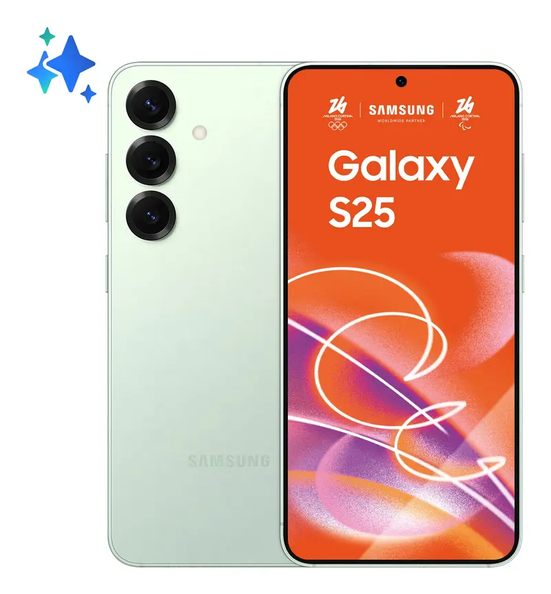 Samsung Galaxy S25 Smartphone AI, Display 6.2'' FHD+ Dynamic AMOLED 2X, Fotocamera 50MP, RAM 12GB, 256GB, 4.000 mAh, Mint