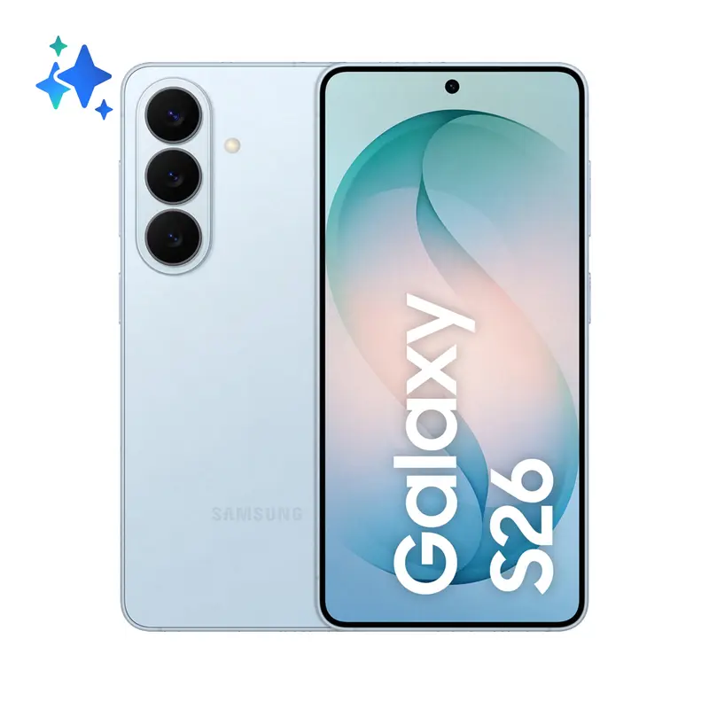 Samsung Galaxy S26 Smartphone AI, 512GB, Processore avanzato, Assistente Foto, Creative Studio, Camera 50 MP, 4300 mAh, Sky Blue