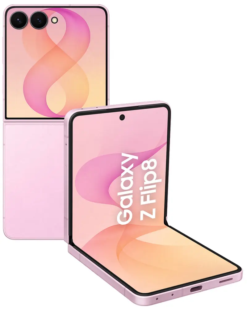 Samsung Galaxy Z Flip 8 , 256GB, Pink, Selfie Camera 50MP, Now Brief, Assistente Foto, FlexWindow Personalizzata, Batteria 4300 mAh, RAM 12GB