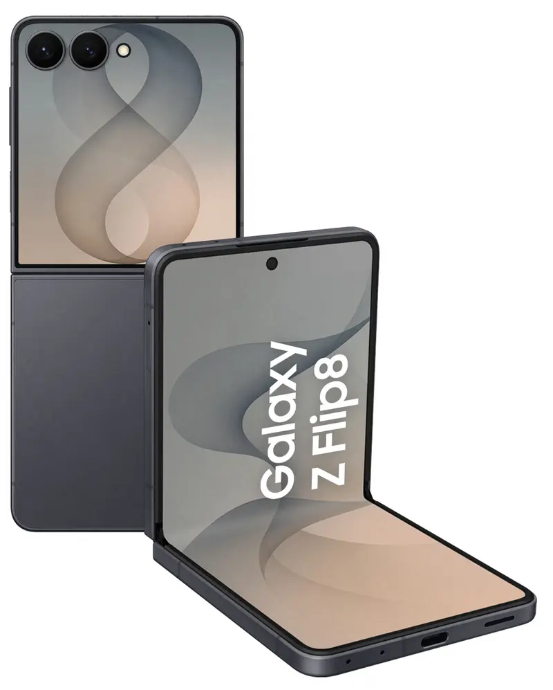 Samsung Galaxy Z Flip8 , 256GB, Graphite, Selfie Camera 50MP, Now Brief, Assistente Foto, FlexWindow Personalizzata, Batteria 4300 mAh, RAM 12GB