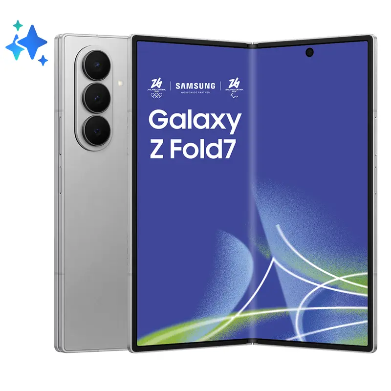 Samsung Galaxy Z Fold7 Smartphone AI, RAM 12GB, 256GB, Display 6,5"/8'', Camera 200MP, Batteria a lunga durata, Silver Shadow