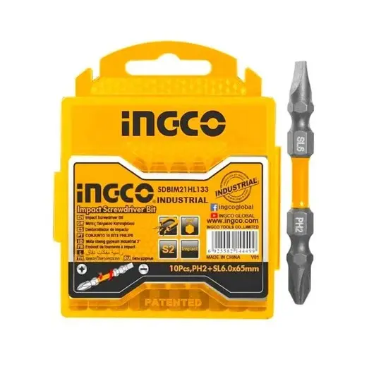 Set 10 pz cacciaviti bit PH2+SL665MM