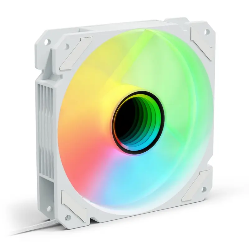 SHARKOON VENTOLA SHARK MIRROR PWM RGB 120x120x25MM WHITE