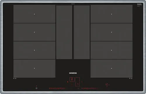 Siemens EX845LYC1E piano cottura Nero, Acciaio inox Da incasso Piano cottura a induzione 4 Fornello(i)