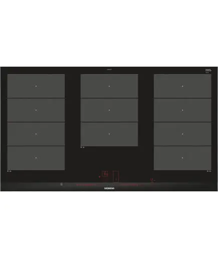 Siemens EX975LXC1E piano cottura Nero, Acciaio inox Da incasso Piano cottura a induzione 5 Fornello(i)