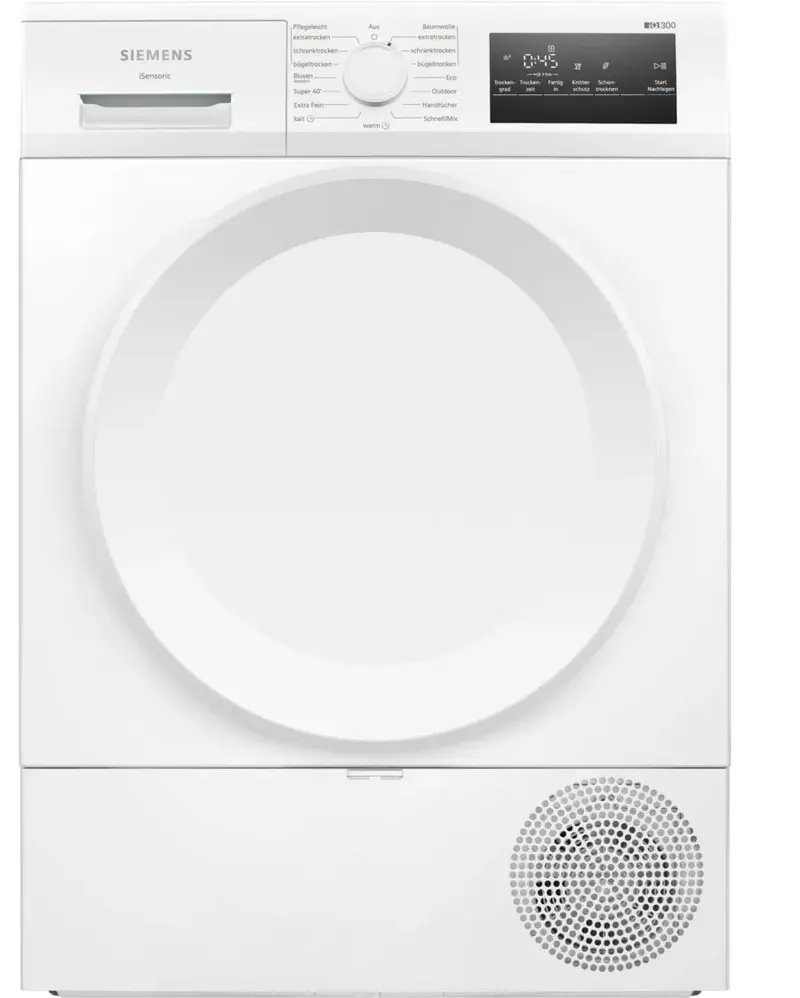 Siemens iQ300 WT43HV04 asciugatrice Libera installazione Caricamento frontale 8 kg Bianco