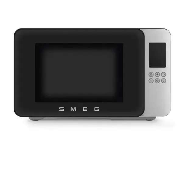 SMEG MOC01BLMEU Forno a microonde combinato con grill (Nero opaco e alluminio) 900 W