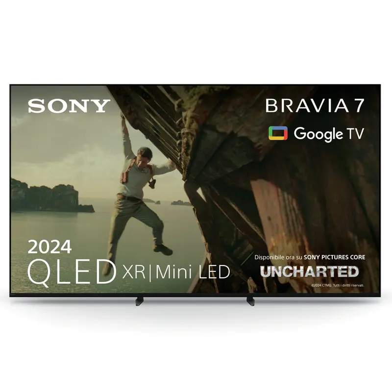 Sony BRAVIA 7 QLED (XR l Mini LED) 85 pollici 4K HDR Google Smart TV (2024) | Gaming menu per PlayStation 5, IMAX Enhanced, Dolby Vision Atmos, Chromecast, AirPlay, 120Hz 85XR70