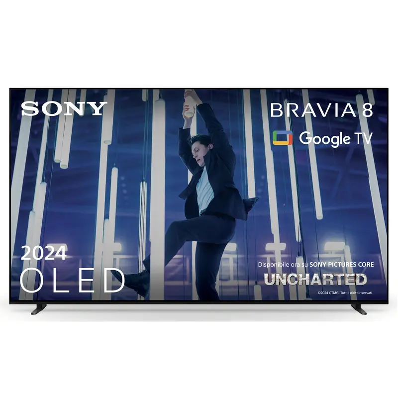 Sony BRAVIA 8 OLED 77 Pollici 4K HDR Google Smart TV (2024) | Gaming Menu per PlayStation 5, IMAX Enhanced, Dolby Vision Atmos, Chromecast, AirPlay, 120Hz 77XR80