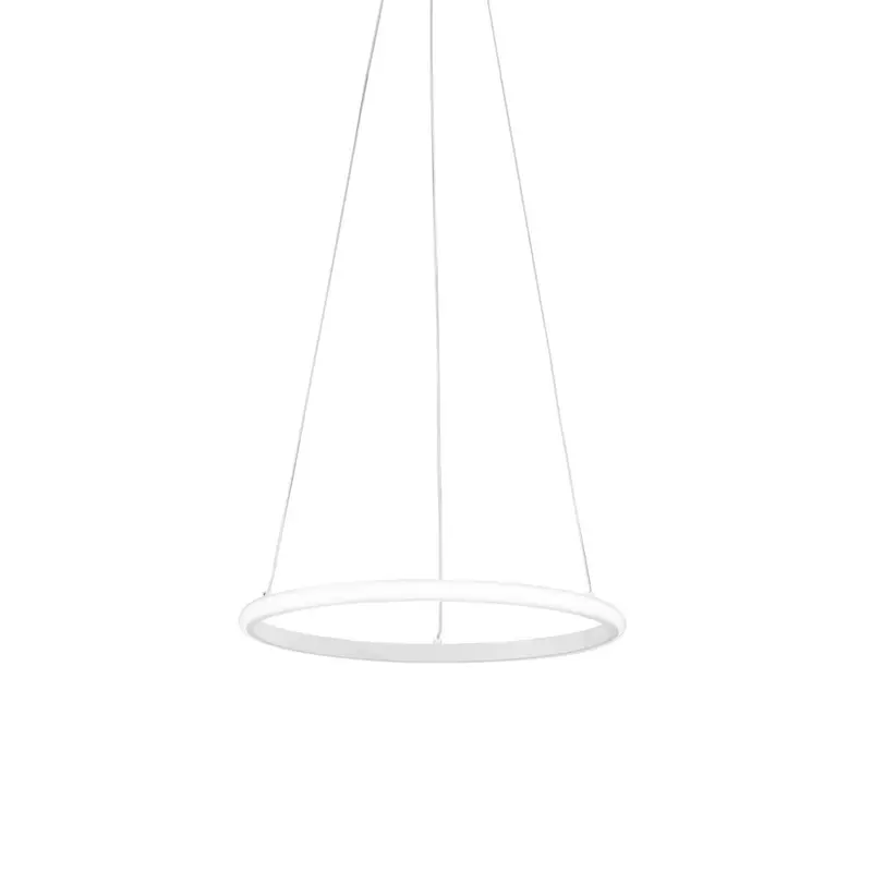 Sospensione LED Axis con diffusore nero singolo in silicone Ø 40cm. CCT LED-AXIS-S40