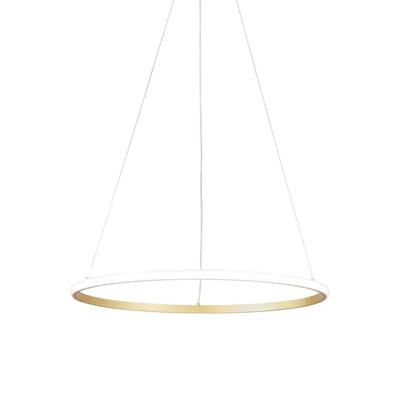 Sospensione LED AXIS con diffusore oro singolo in silicone Ø 60cm. CCT LED-AXIS-S60-ORO