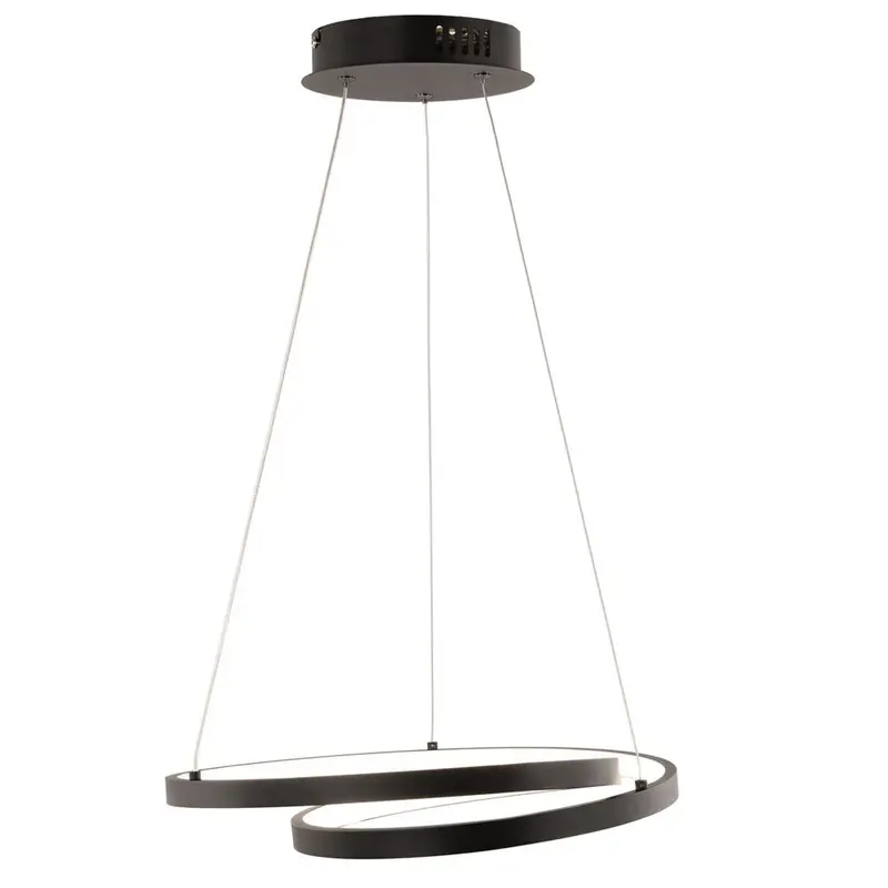 Sospensione LED LIEVE in alluminio nero CCT h 130cm. 40cm. LED-LIEVE-S-NER