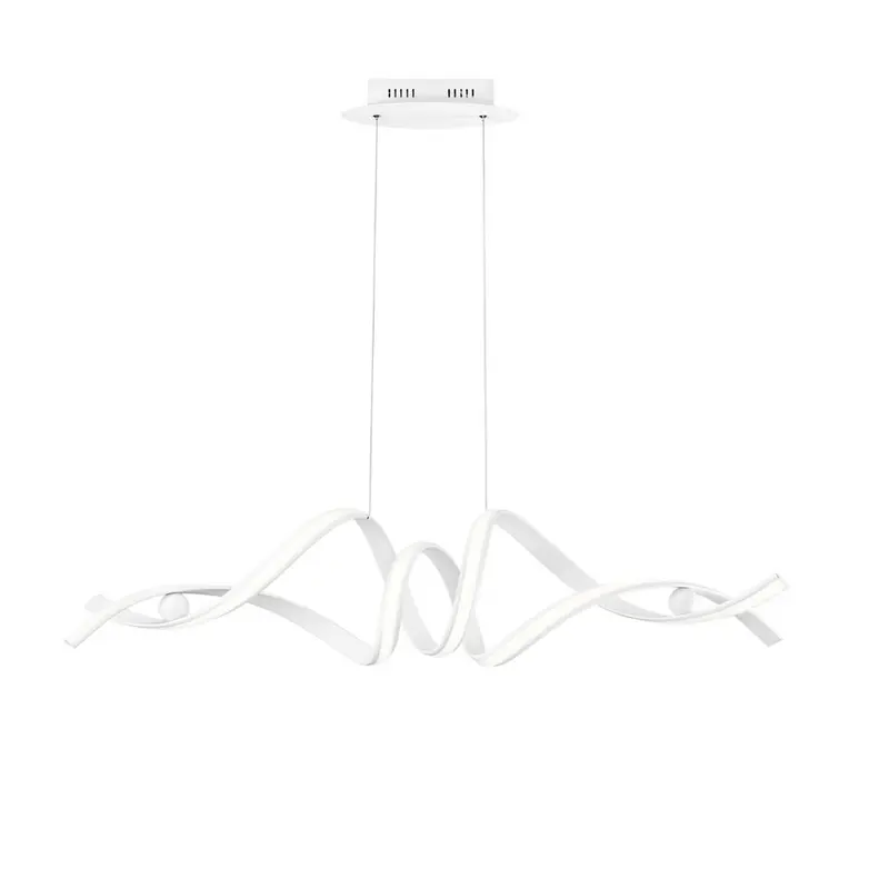 Sospensione LED MYSTRAL in alluminio bianco diffusore in silicone CCT LED-MYSTRAL-S