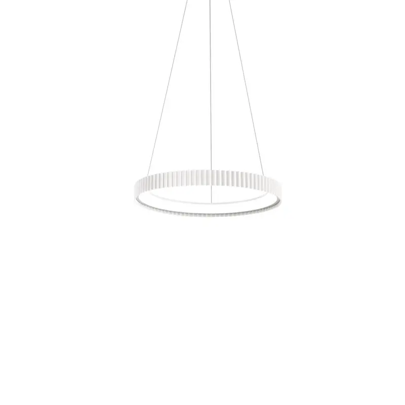 Sospensione LED NIKE bianca in metallo CCT 49cm. LED-NIKE-S50-BCO