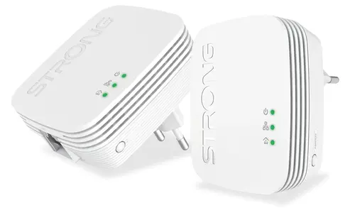 STRONG KIT DA DUE POWERLINE FORMATO MINI CPL 600 MBIT/S 1+1 ETHERNET - NO WIFI