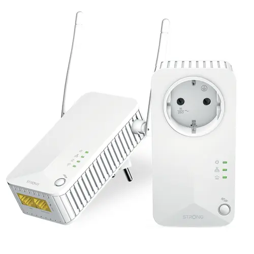 STRONG POWERLINE WI-FI DUO - VELOCITA UP TO 600 MBPS - 3 PORTA LAN - 2 ANTENNE - PLUGPLAY - STANDAR