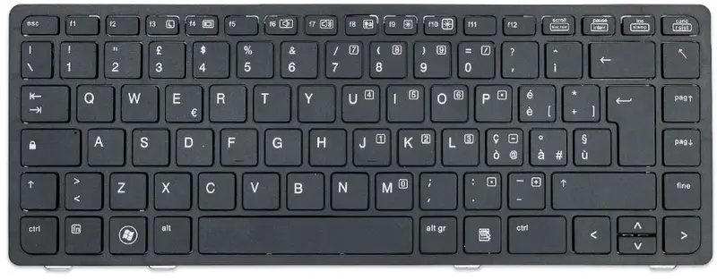 Tastiera Italiana per HP EliteBook 8470p - Nera, senza trackpoint