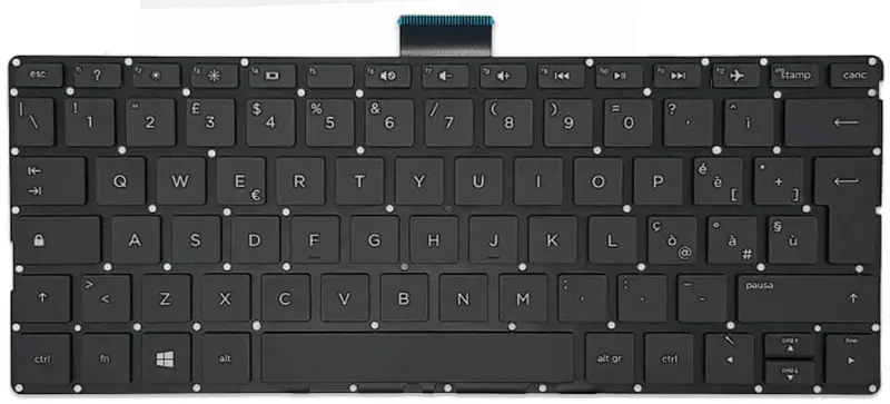 Tastiera Italiana per HP Pavilion x360 11-k103nl (P0U75EA) - Nera