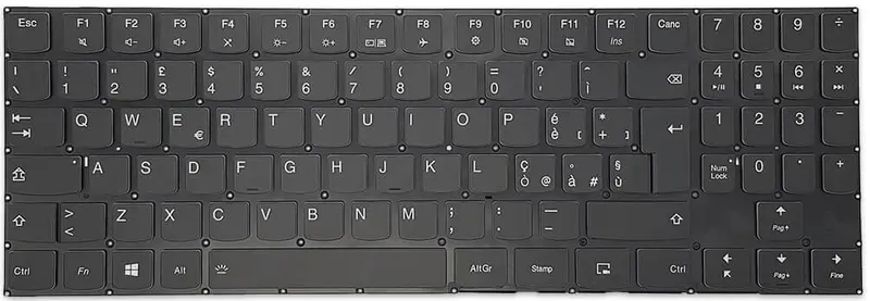 Tastiera Italiana per Lenovo Legion Y530-15ICH 81FV00G0IX - con Retroilluminazione Bianca