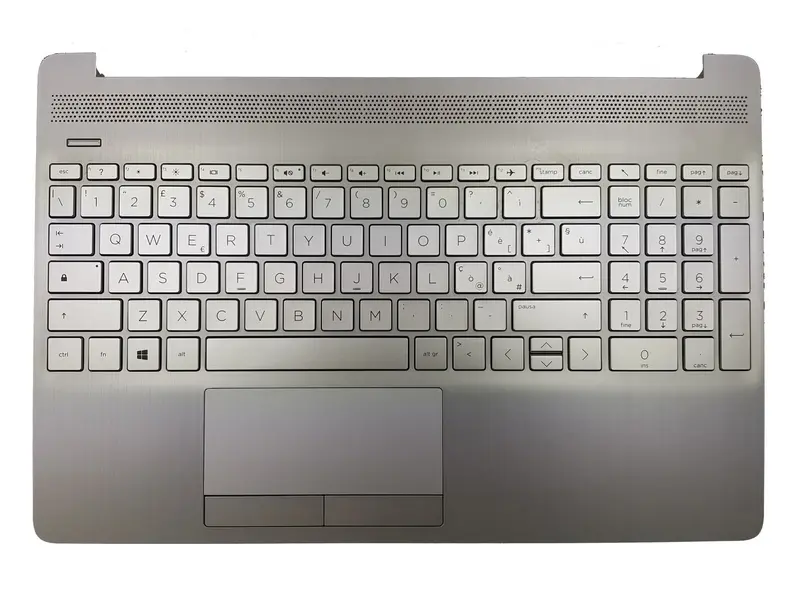 Tastiera Italiana Top Cover HP 15-dw1020nl (7WH36EA) - Silver, senza fingerprint
