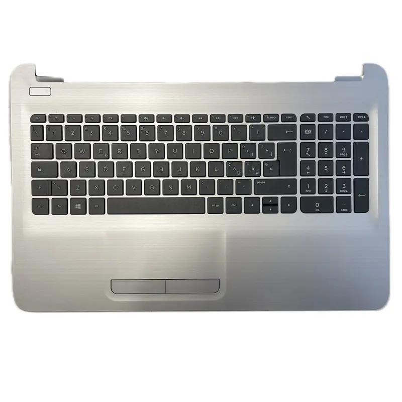 Tastiera Italiana Top Cover per HP 15-ba083nl (1HH23EA) - Nera/Argento