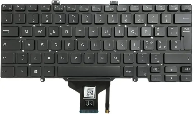 Tastiera Originale Dell Latitude 5411 - Retroilluminata, senza trackpoint