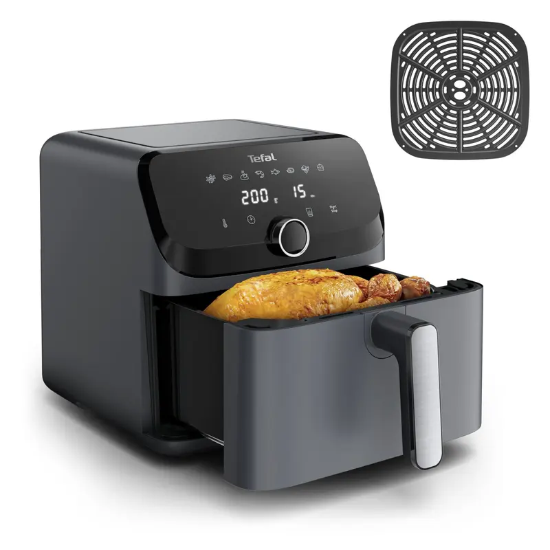 Tefal Easy Fry Mega EY855BE0 friggitrice Singolo 7,5 L Indipendente 2020 W Friggitrice ad aria calda Grigio