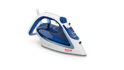 Tefal Easygliss 2 FV5736E0 ferro da stiro Ferro da stiro a secco e a vapore Piastra Durilium Airglide 2500 W Blu, Bianco