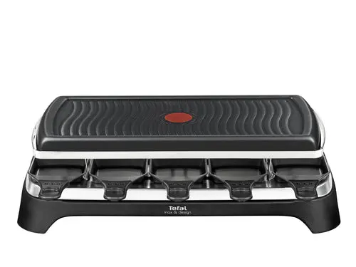 Tefal RE4588 griglia per raclette 10 persona(e) 1350 W Nero, Acciaio inox