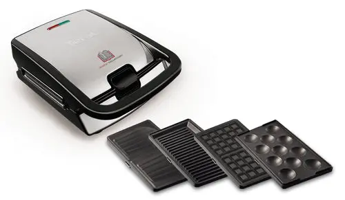 Tefal SW854D tostiera 700 W Nero, Acciaio inox