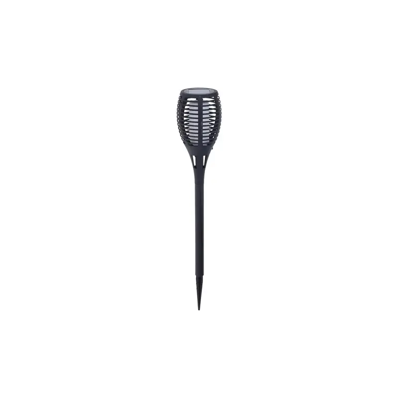 Tekone Luce Solare da Giardino a Fiaccola LED con Picchetto – Batteria Ricaricabile NiMH, 12 LED, Nero