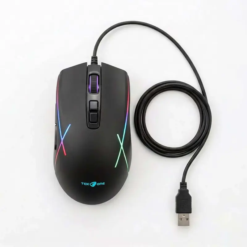 Tekone Mouse Gaming RGB USB 7 Tasti DPI Regolabile Ergonomico