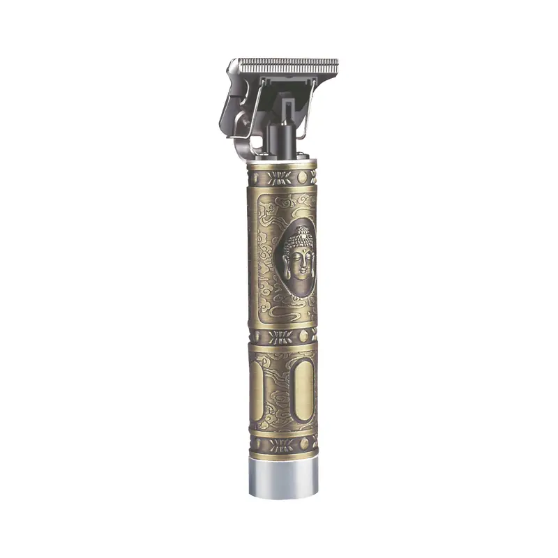 TekOne Tagliacapelli Regolabarba Ricaricabile con Design Inciso e Cover in Metallo