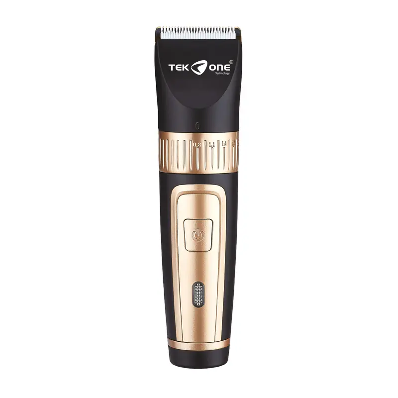 TekOne Tagliacapelli Regolabarba Ricaricabile – Lame in Acciaio, 4H Carica, Spia LED