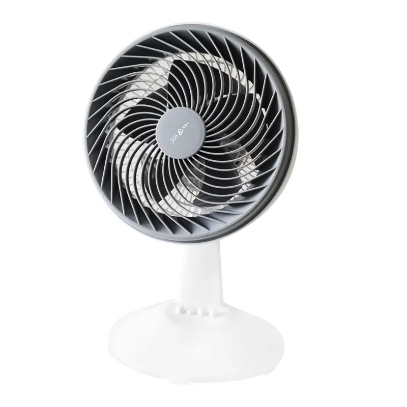 TekOne Ventilatore da Tavolo 90W con Motore CCA – 3 Velocità, Pale in Plastica e Griglia di Sicurezza