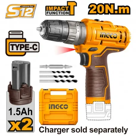 Trapano a percussione a batteria 12 V