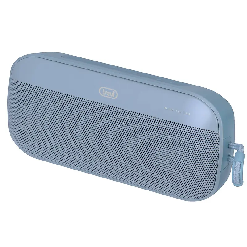 Trevi XR 8A18 Altoparlante Wireless 12W, cassa bluetooth portatile a batteria con connettività Lettore MP3 USB e Micro SD, ricaricabile tramite presa USB type-C, azzurro
