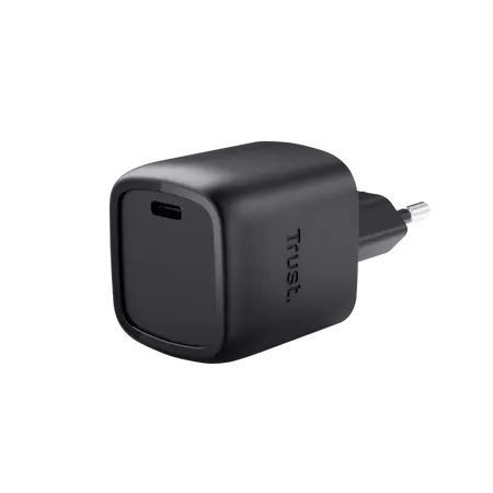 TRUST ALIMENTATORE/CARICABATTERIA 30W USB-C GAN - PLASTICA RICICLATA 50 - MAXO - NERO