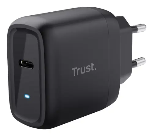 TRUST ALIMENTATORE/CARICABATTERIA 45W USB-C GAN - CAVO RICARICA INCLUSO - PLASTICA RICICLATA 50 - M