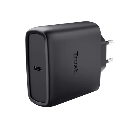 TRUST ALIMENTATORE/CARICABATTERIA 65W USB-C GAN - CAVO RICARICA INCLUSO - PLASTICA RICICLATA 50 - M