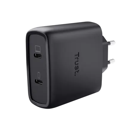 TRUST MAXO 65W 2P USB-C GAN CHARGER BLK