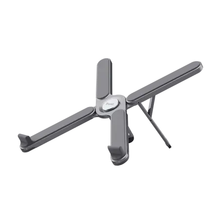 TRUST SUPPORTO/RIALZO PER LAPTOP - PIEGHEVOLE IN ALLUMINIO - MACY - GRIGIO