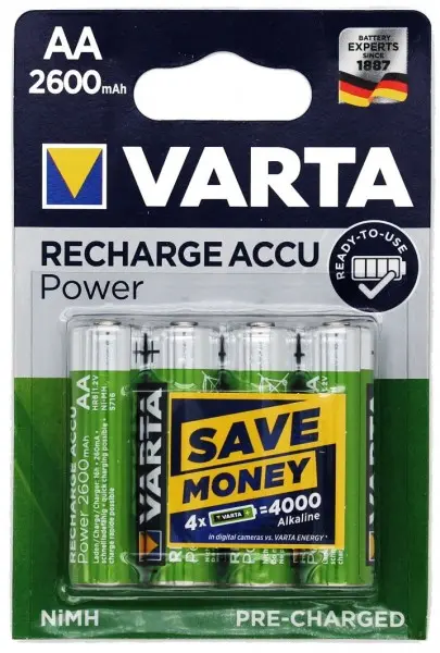 VARTA batteria ricaric. AA blister 4 pz 2600 mAh