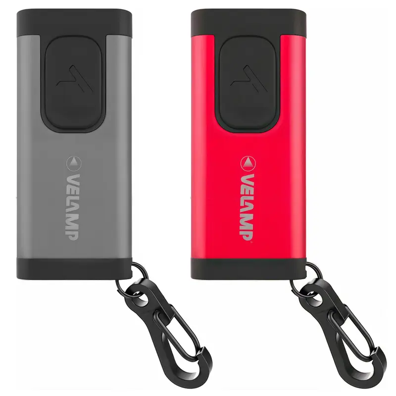 Velamp Wilson Torcia COB 300 lumen in alluminio resistente con batteria da 1200mAh ricaricabile tramite USB-C, moschettone portachiavi incluso