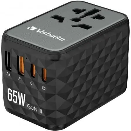 VERBATIM ADATTATORE DA VIAGGIO UNIVERSALE GAN PD 65W