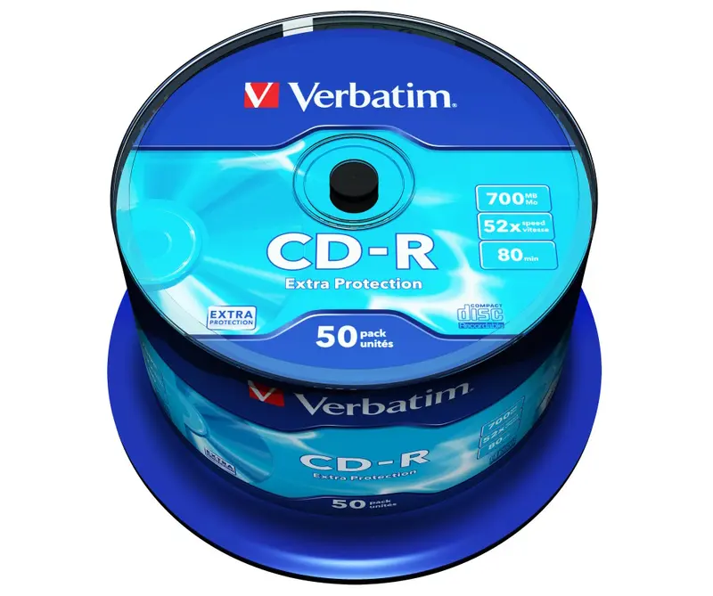 VERBATIM CD-R 700MB 52X EXTRA PROTECTION SURFACE PACK DA 50